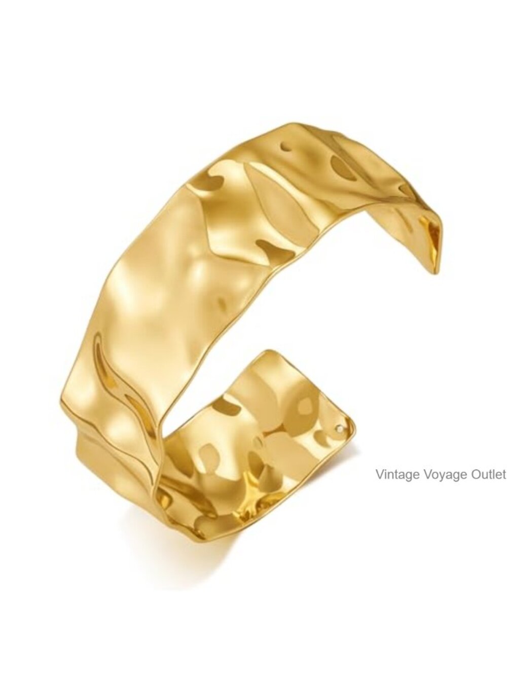 Hammered Wide Cuff Bangle Bracelet Adjustable Open Fashion Jewelry
